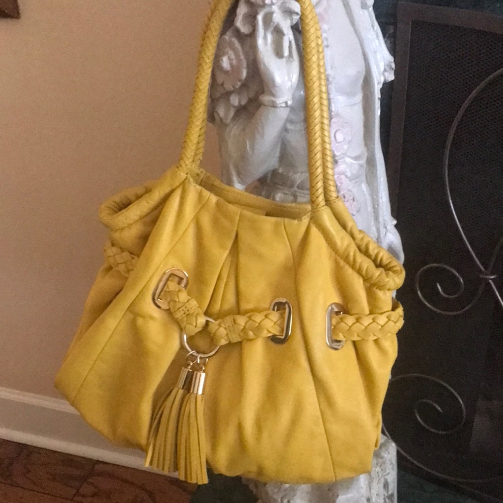 Michael Kors Braided/Tassel Leather Hobo